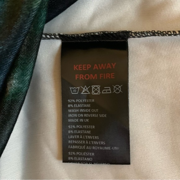 NWT BDG Urban Outfitters Scoop Neck Velvet Crop Top In Green Tie Dye Size M - Picture 6 of 8